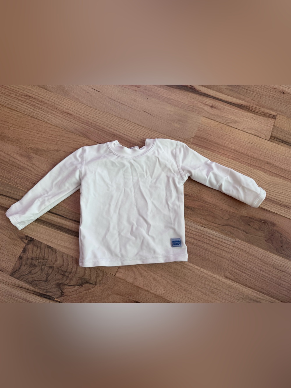 Kids Long-Sleeve White Swim Rashguard